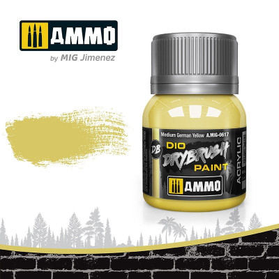 DRYBRUSH Medium German Yellow 40ml / A.MIG-0617