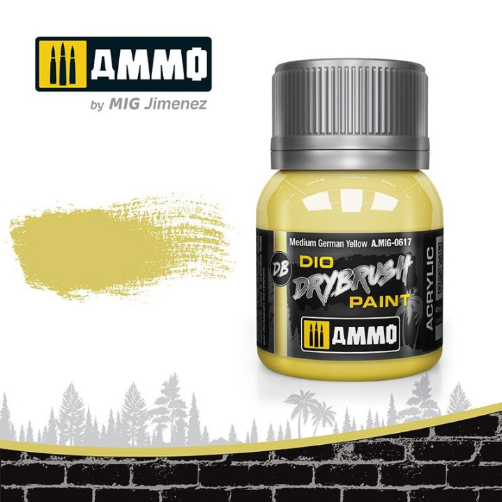 DRYBRUSH Medium German Yellow 40ml / A.MIG-0617