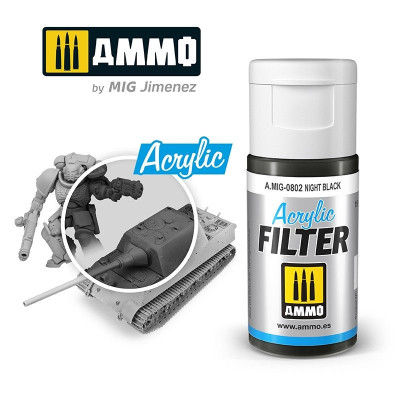 ACRYLIC FILTER Night Black 15ml / A.MIG-0802