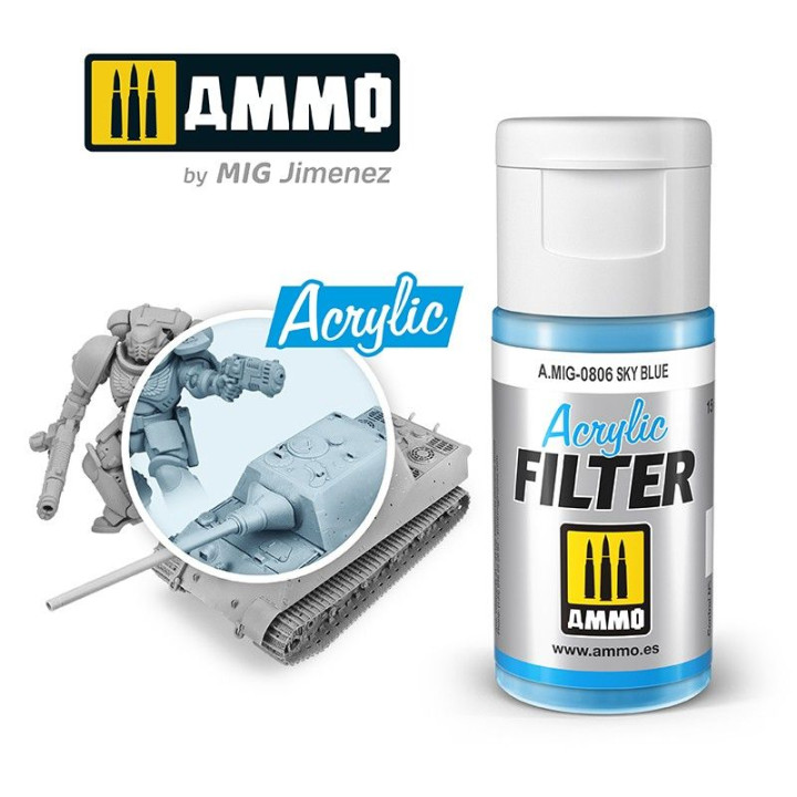 ACRYLIC FILTER Sky Blue 15ml / A.MIG-0806