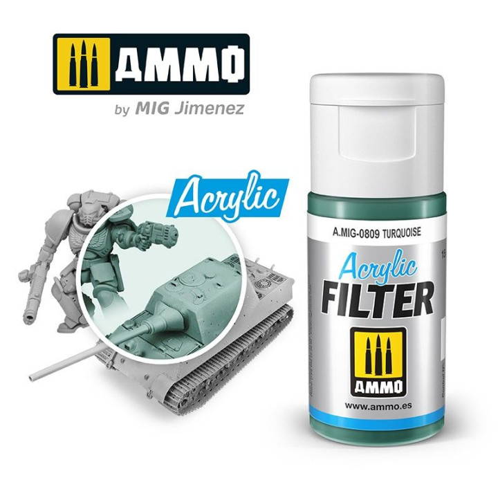 ACRYLIC FILTER Turquoise 15ml / A.MIG-0809