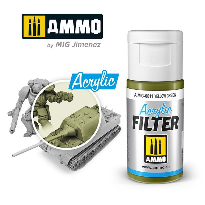 ACRYLIC FILTER Yellow Green 15ml / A.MIG-0811