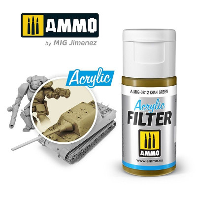 ACRYLIC FILTER Khaki Green 15ml / A.MIG-0812
