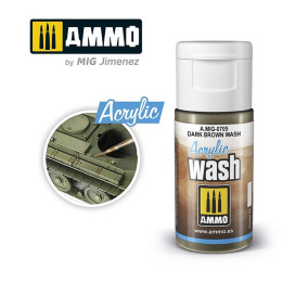 ACRYLIC WASH Dark Brown Wash 15ml / A.MIG-0705