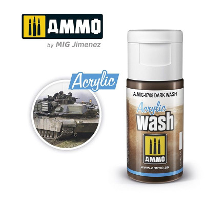 ACRYLIC WASH Dark Wash 15ml / A.MIG-0708