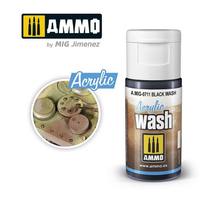 ACRYLIC WASH Black Wash 15ml / A.MIG-0711