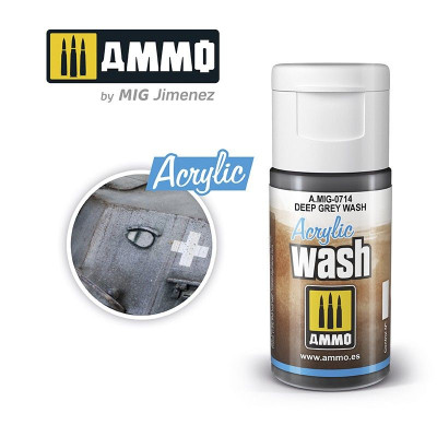 ACRYLIC WASH Deep Grey Wash 15ml / A.MIG-0714