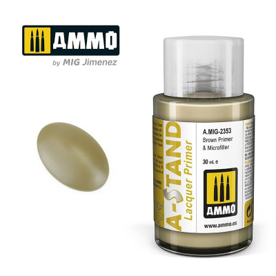 A-STAND Brown Primer & Microfiller 30ml / A.MIG-2353
