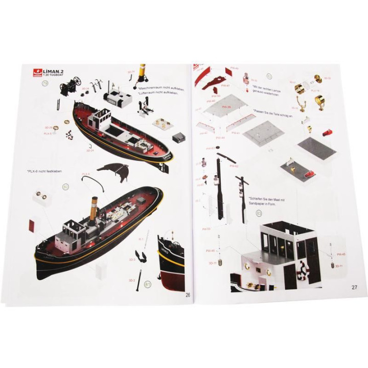 Türkmodel Liman 2 přístavní remorkér 1935 1:20 kit