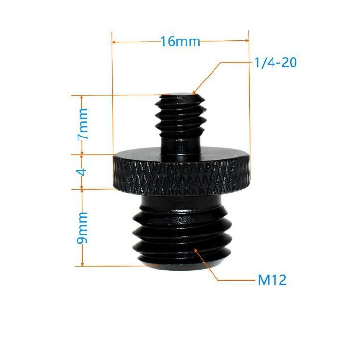1/4inch to M12 šroub