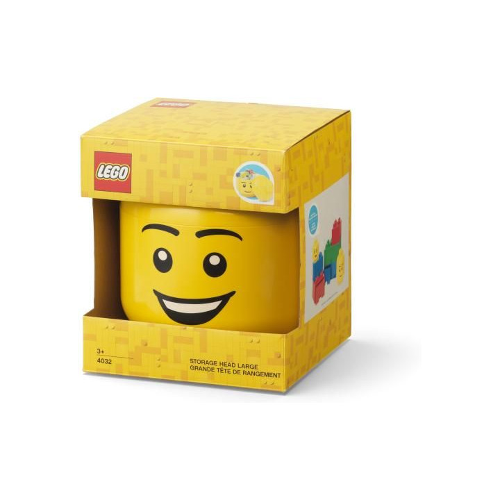 LEGO Storage Head Large - šťastný chlapec