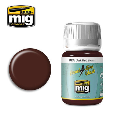 PANEL LINE WASH Dark Red Brown 35ml / A.MIG-1605