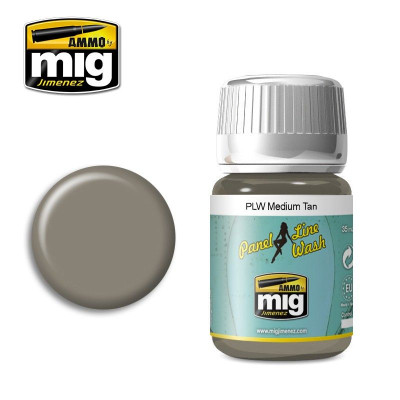 PANEL LINE WASH Medium Tan 35ml / A.MIG-1606