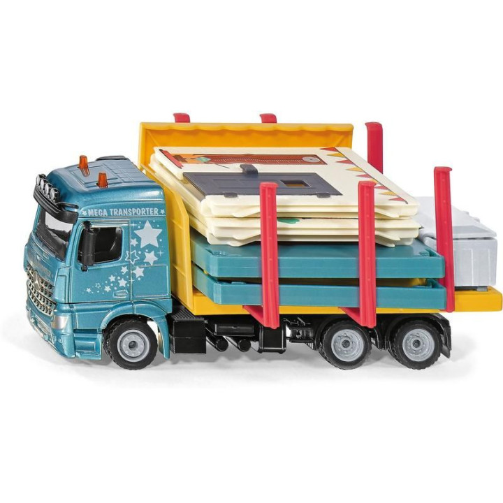 SIKU Super - nákladní auto převážející montovaný dům 1:50