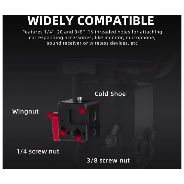 CNC Adapter for DJI RS 3 / DJI RS 3 Pro / RS 3 mini