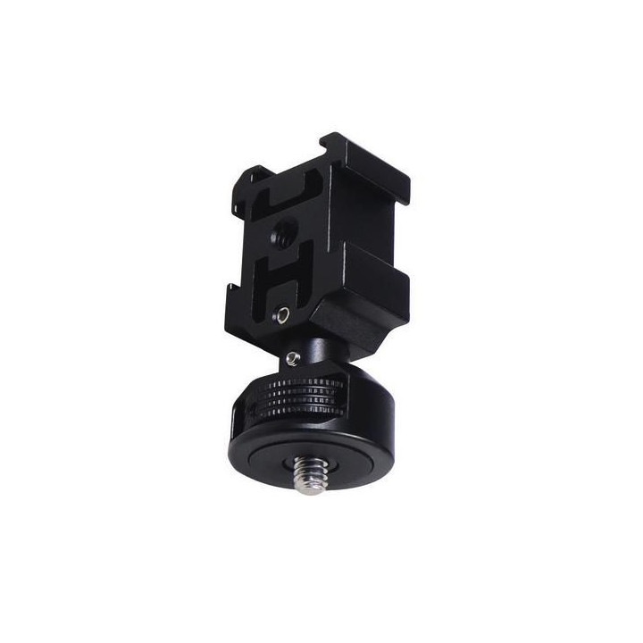 Triple Cold Shoe Adapter with 1/4inch Screw