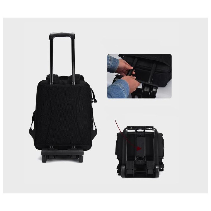 Extensile DIY Backpack with Trolley for Cameras
