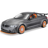 Kovový model auta 1:24 Maisto 39249  Kit BMW M4 GTS nejen pro sběratele.  Model je v detailním provedení a má otevíratelné dveře. Model je ve verzi Kit určené k sestavení. Barva modelu je šedá metalíza a je přibližně 17 cm velký.