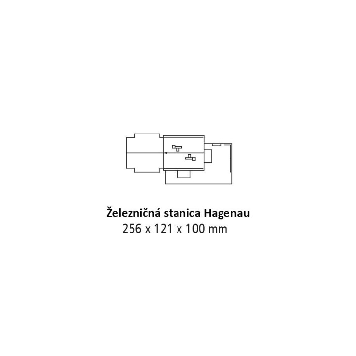 Auhagen Súprava vlakovej stanice Hagenau - stavebnica TT