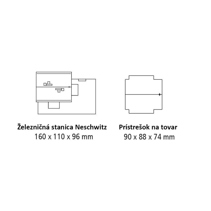 Auhagen Súprava vlakovej stanice Neschwitz - stavebnica TT