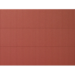 Auhagen Dekoratívny panel so štruktúrou vlnitej strechy – červenohnedý