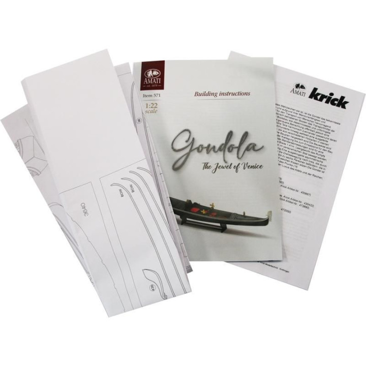 AMATI Benátská gondoliéra 1:22 kit