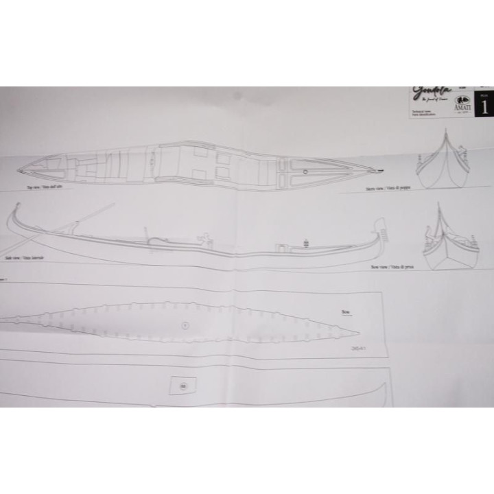 AMATI Benátská gondoliéra 1:22 kit