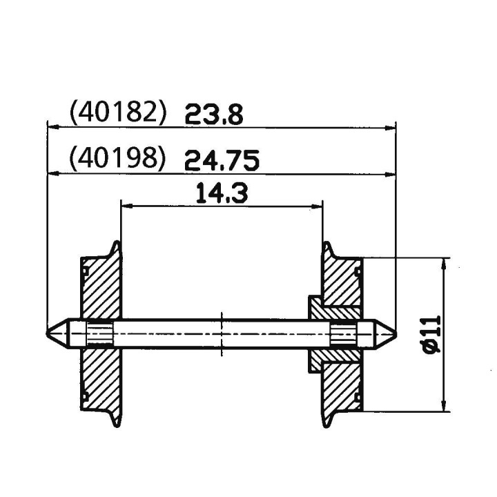 ROCO 127193 Sada kolies DC H0 24,75 11 mm