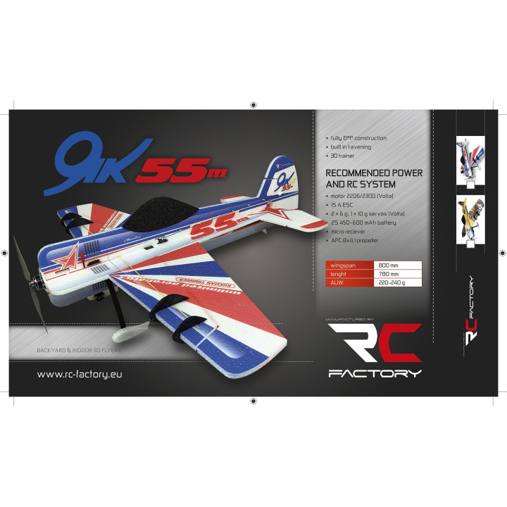 RC Factory Yak 55 Blue-red