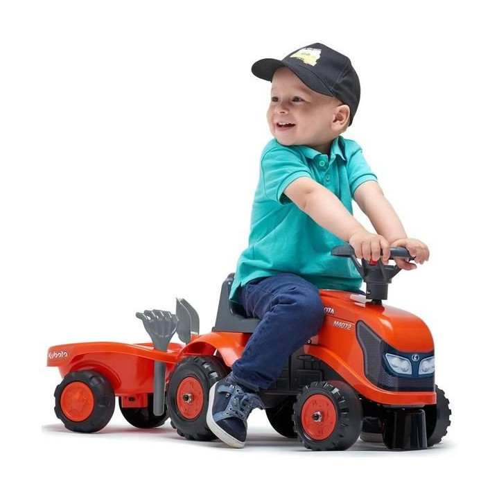 FALK - Dětské odrážedlo Baby Kubota s vlečkou