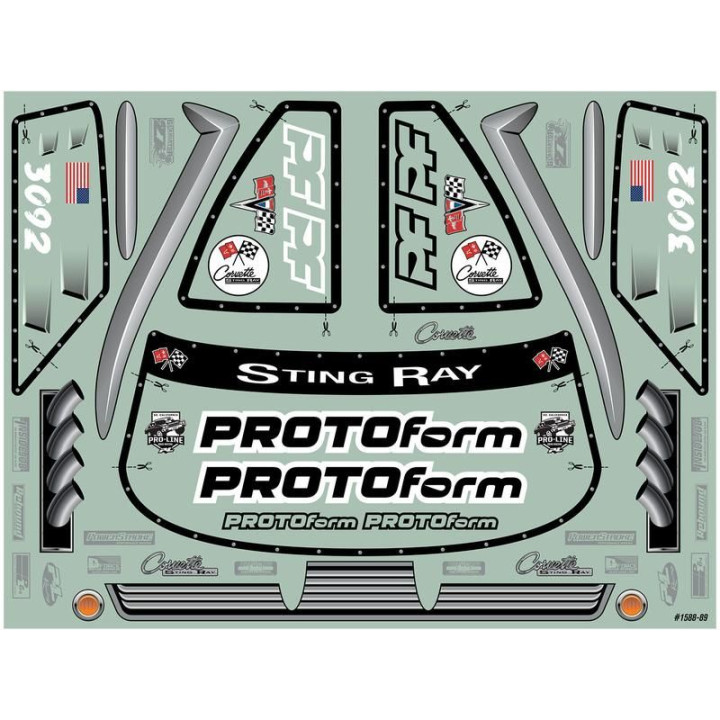 PROTOform karosérie 1:10 Chevrolet Corvette Stingray Pro Mod 1963 nenabarvená: Drag Car