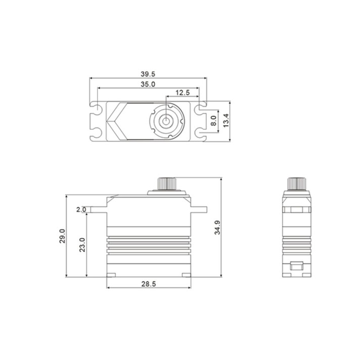 M11 HiVOLT CORELESS Digital servo (9kg-0,055s/60°)