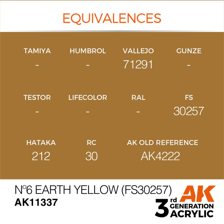 No6 Earth Yellow (FS30257) 17ml