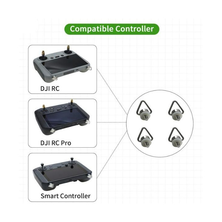DJI RC / DJI RC Pro / DJI Smart Controller - háky na šňůrky (4ks)