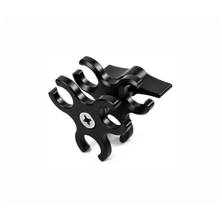 Three-Ball Butterfly Clip Adapter (Black)