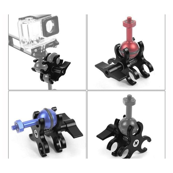 Three-Ball Butterfly Clip Adapter (Black)