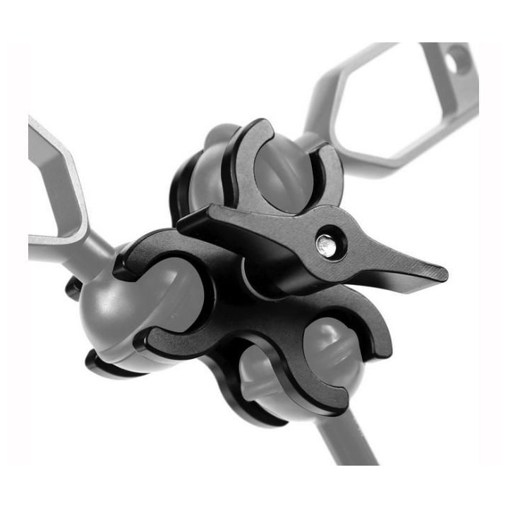 Three-Ball Butterfly Clip Adapter (Black)