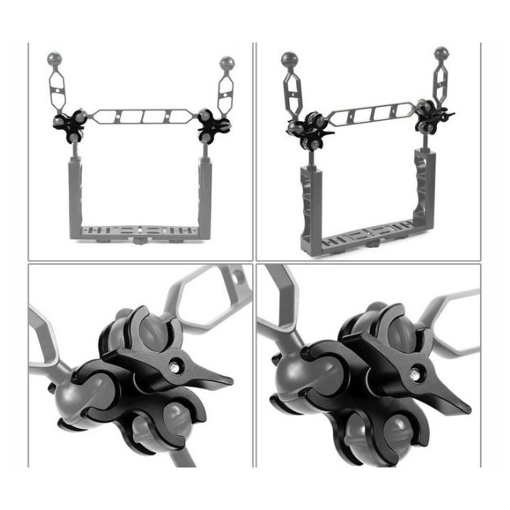 Three-Ball Butterfly Clip Adapter (Black)