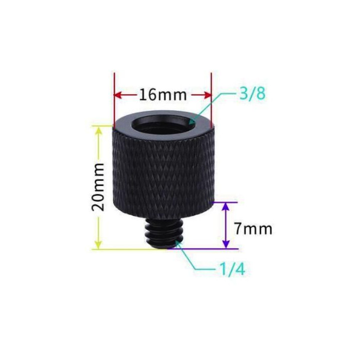 3/8" Female to 1/4" Male Screw