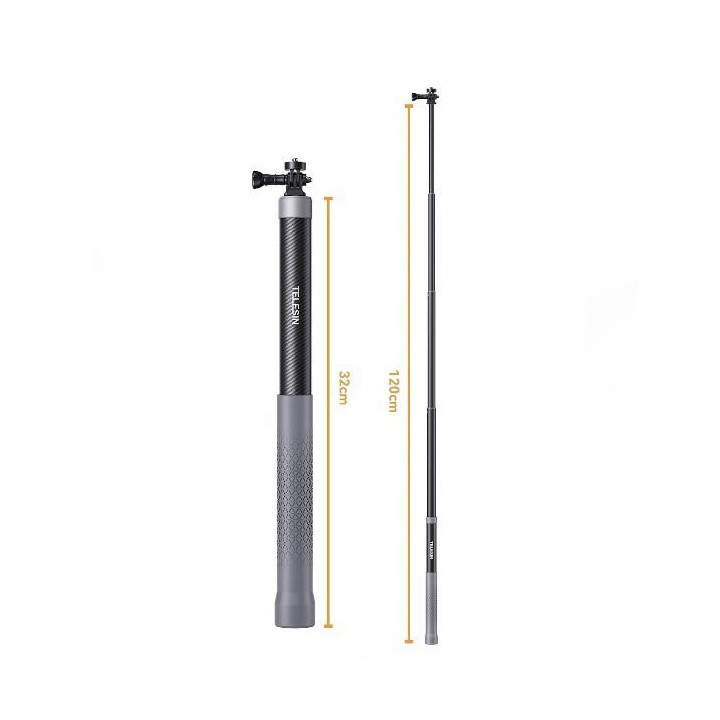 Prodlužující selfie tyč na kameru Insta360 X3 / X2 / One RS (1,2m)
