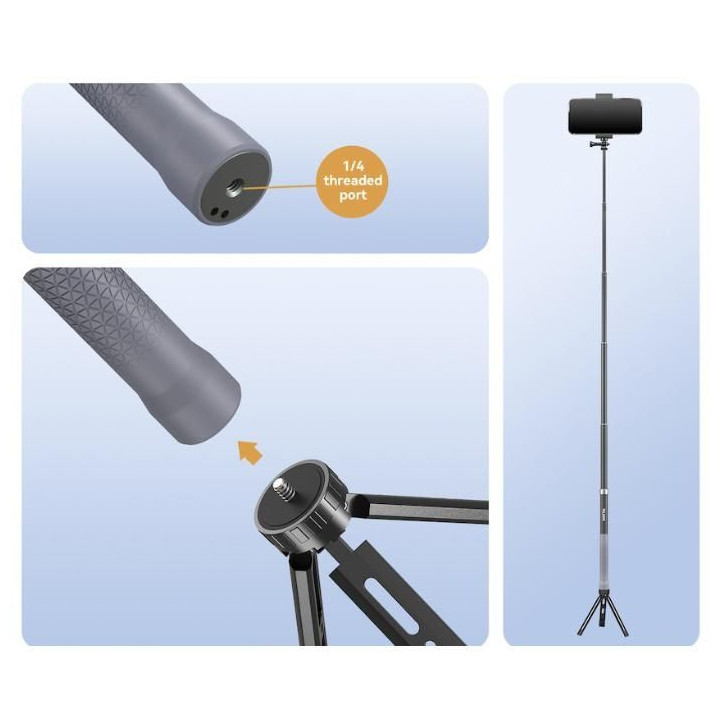 Prodlužující selfie tyč na kameru Insta360 X3 / X2 / One RS (1,2m)