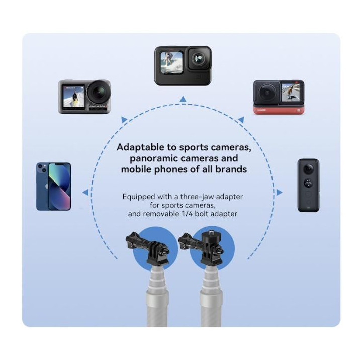 Prodlužující selfie tyč na kameru Insta360 X3 / X2 / One RS (3m)