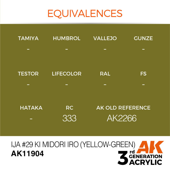 IJA no29 Ki Midori iro (Yellow-Green) 17ml