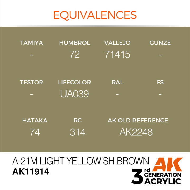 A-21m Light Yellowish Brown 17ml