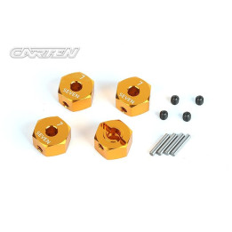 CARTEN 12mm hliníkové unašeče kole 7mm, 4 ks.
