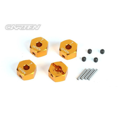 CARTEN 12mm hliníkové unašeče kole 7mm, 4 ks.