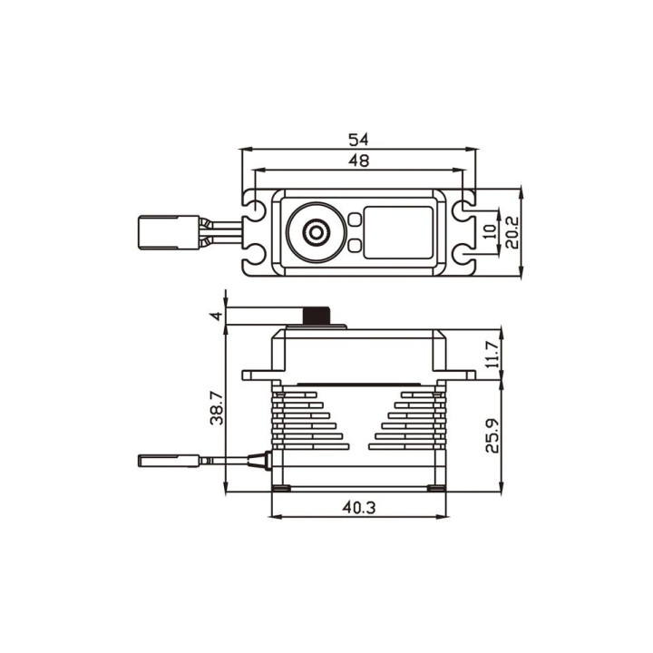SB-2292SG BRUSHLESS HiVOLT Digitální servo (50kg-0,055s/60°)
