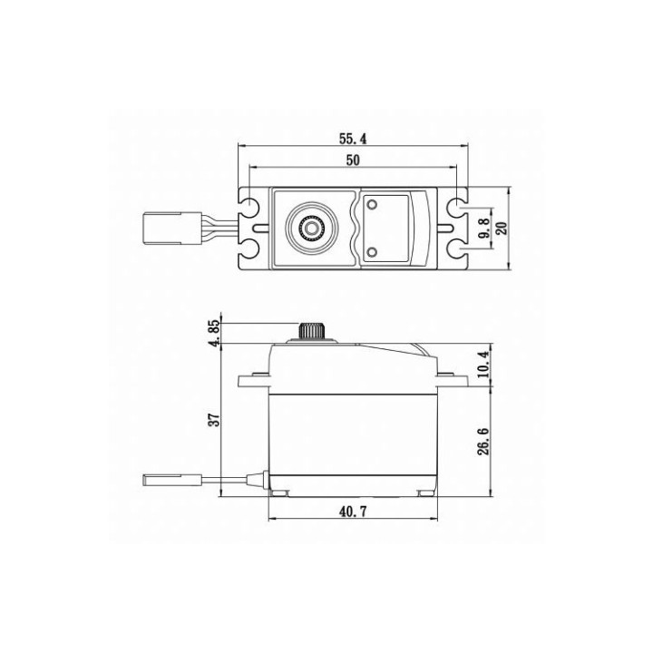 SV-0220MG+ HiVolt Digitální servo (8,0kg-0,13s/60°)
