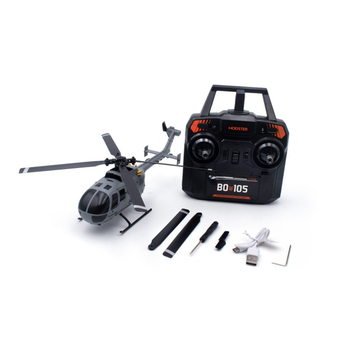 MODSTER BO-105 Flybarless Electric Helicopter RTF