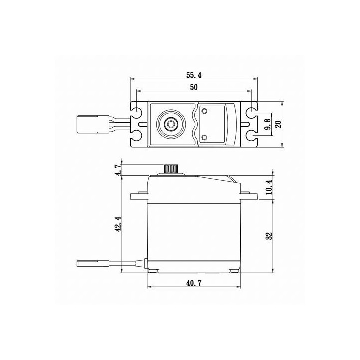 SC-0251MG+ Digitální servo (16kg-0,18s/60°)